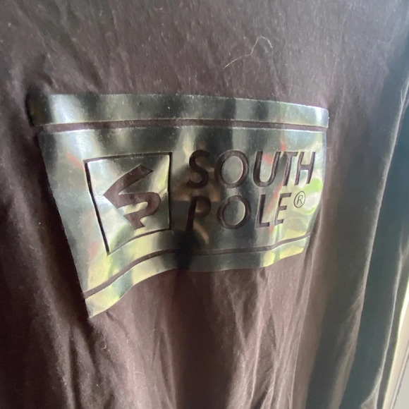 South Pole Men's XL Shirt Black-Out Logo Long Sleeve T Shirt  100% Cotton EUC - Picture 1 of 7